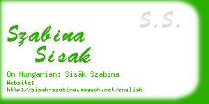 szabina sisak business card